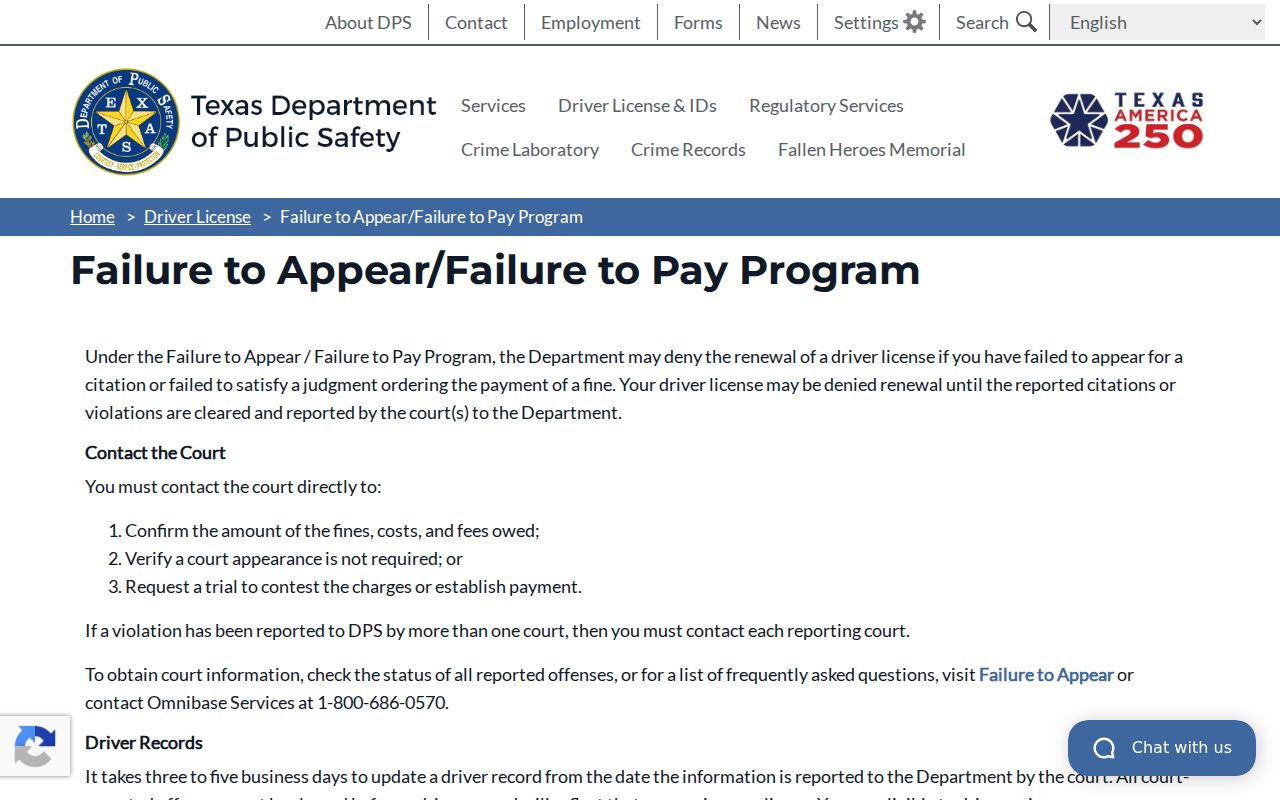McMullen County traffic warrant reference to Texas DPS failure-to-appear and failure-to-pay program